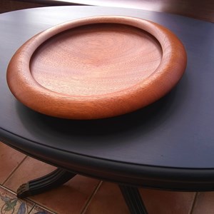 Turned sapele bowl