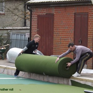 Cowplain Bowling Club The Laying of the Carpet