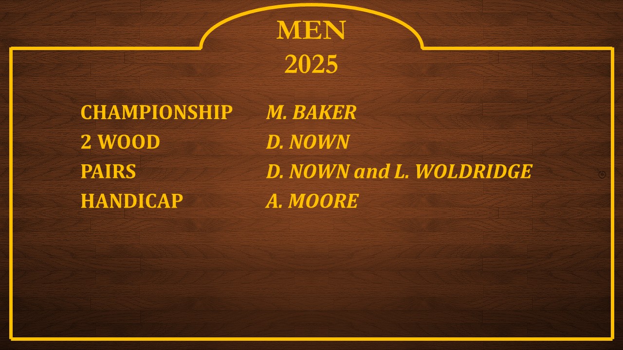 Marina Bowling Club Dawlish 2022 Winner's Boards