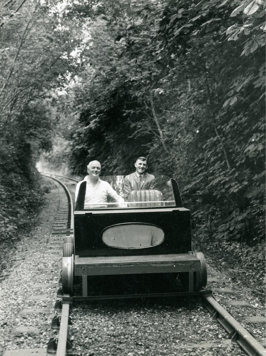 Charles Ashby and Ray Stone in April 1973. The last vehicle to run on the MVR.
