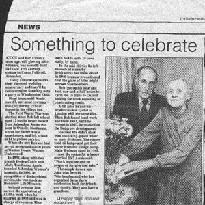 1993 Bob & Annie Ewers Celebrate 60 Years of Marriage - The Bucks Herald