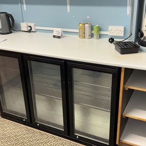 Drinks fridge installed!