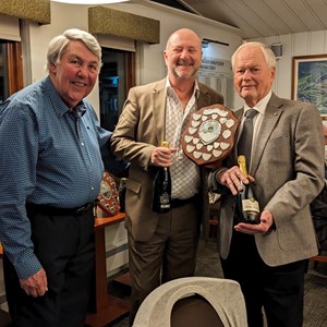 David with Phil and Lionel, pairs winners