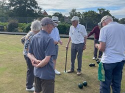 Tom chatting to new club members