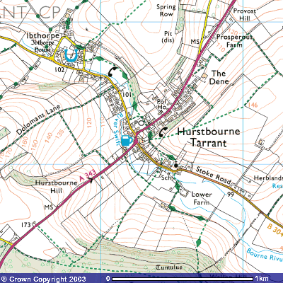Map for Hurstbourne Tarrant & Ibthorpe