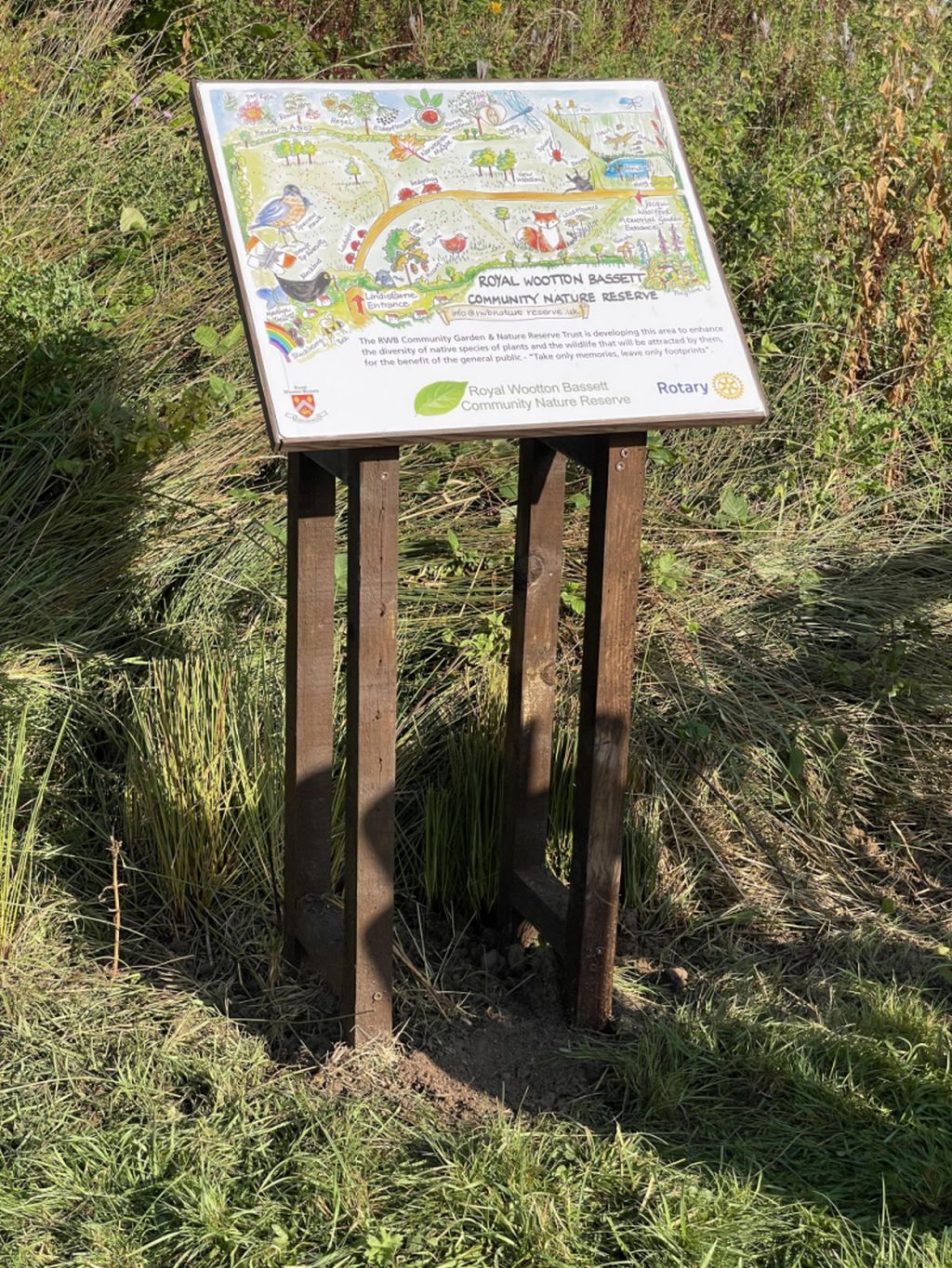 The RWB Shed Nature Reserve signage