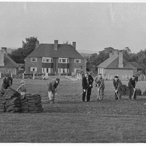 Bulbery sports field under construction c.1951