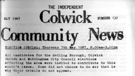 Colwick Parish Council Elections 1987