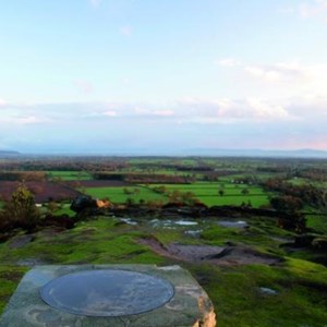View of countryside from panoramic viewpoint, Grinshill Hill