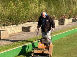 Spiking the green in readiness for the new season