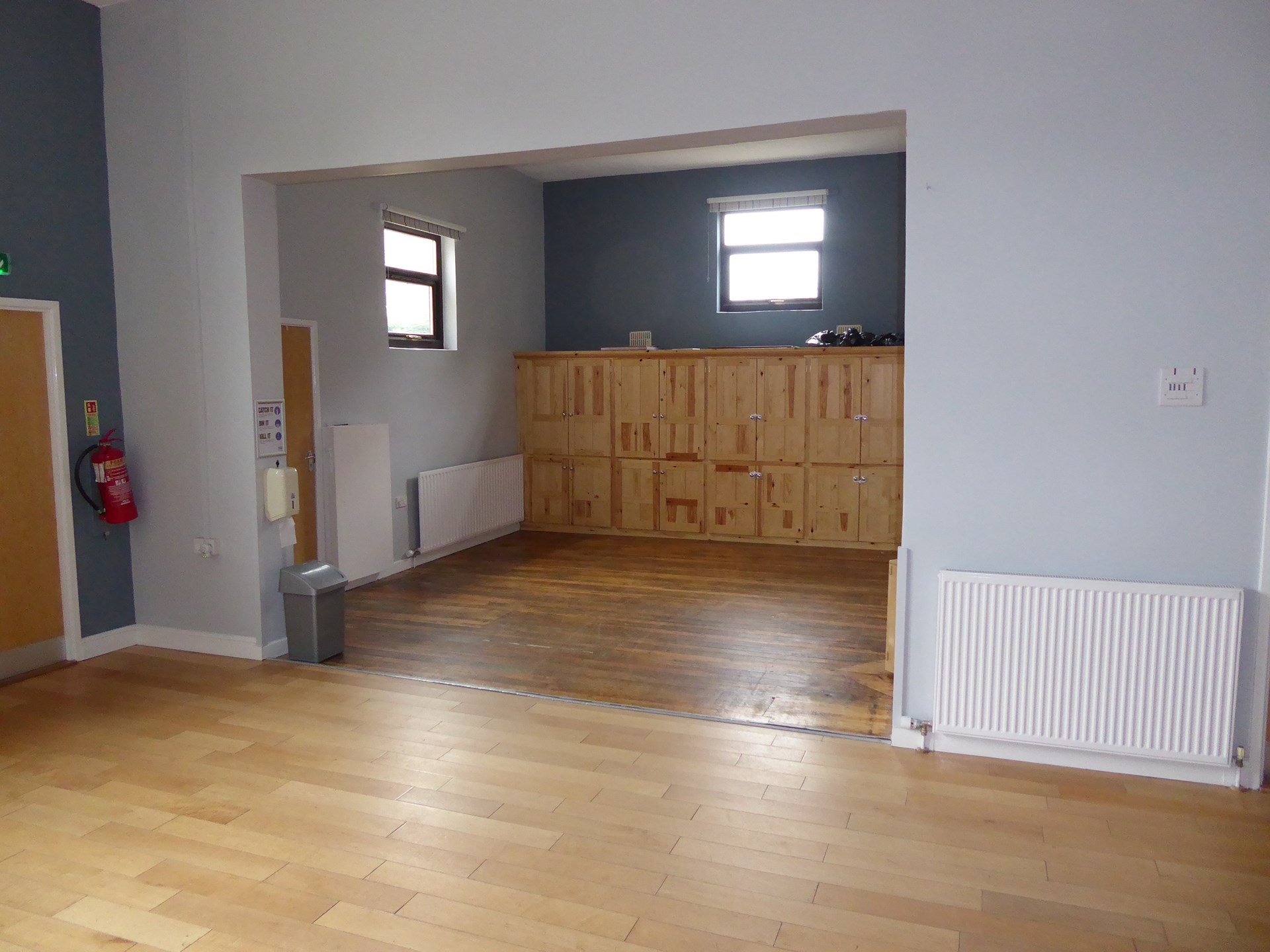 Off to the side of the main hall is a recently refurbished 'bar' area