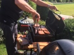 It takes a lot of concentration, this barbecuing!
