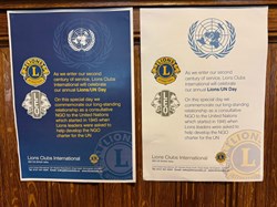 Crewe Lions Club Lions Day with the UN