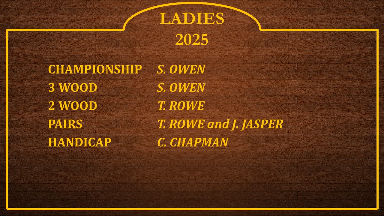 Marina Bowling Club Dawlish 2022 Winner's Boards