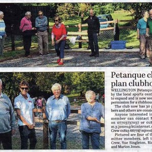 Wellington Petanque Club Press cuttings archive