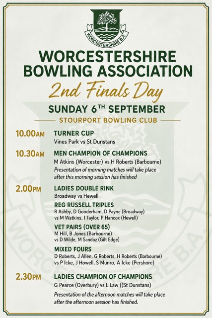 Held at Stourport on Sunday 6th Sept 26