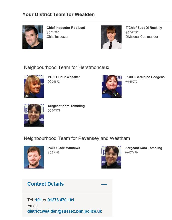 Wartling Parish Council Community Policing