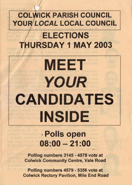 Colwick Parish Council Elections 2003