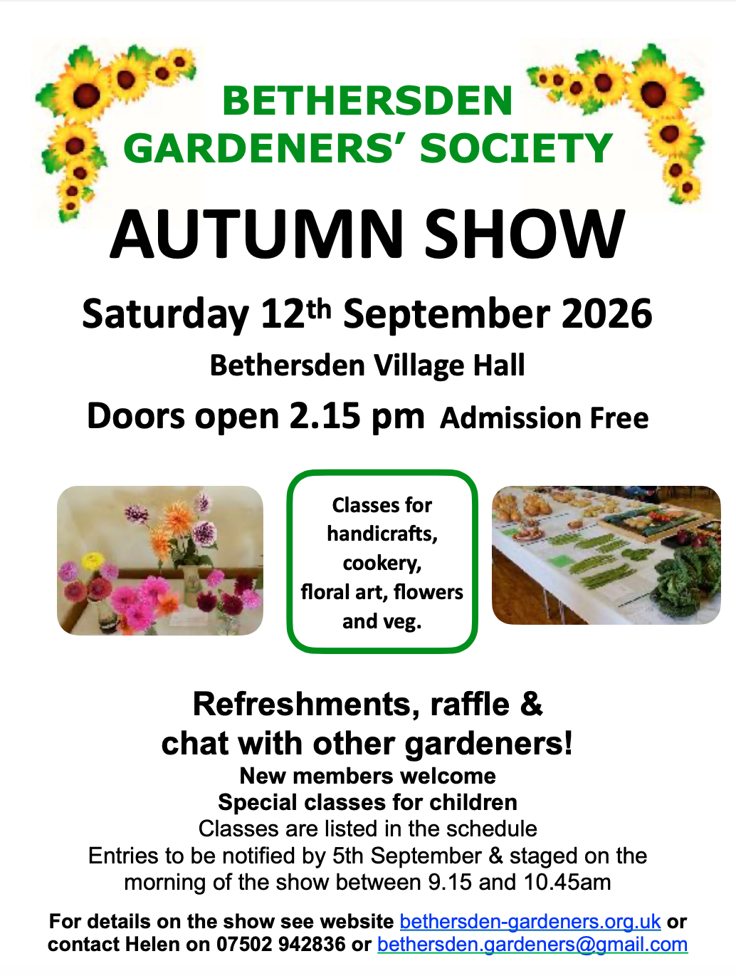 BETHERSDEN GARDENERS' SOCIETY Next Event(s)