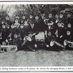 The Prize Band - taken on Melling Vicarage Lawn no later than 1907