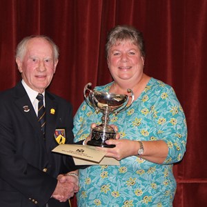 President John Newland with Berry Cup Winner Colleen Moss
