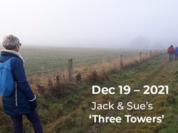 Jack & Sue's 'Three Towers' – Dec 19 – 2021. – A misty start to the day. ©EH