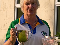 2024 Ladies 4 bowl winner Margaret Essex - Actually I have one bowl and one cup !!