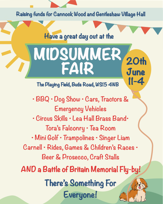 CannockWood&Gentleshaw Village Hall Midsummer Fair Home