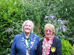 County President Janet and Club President Pam