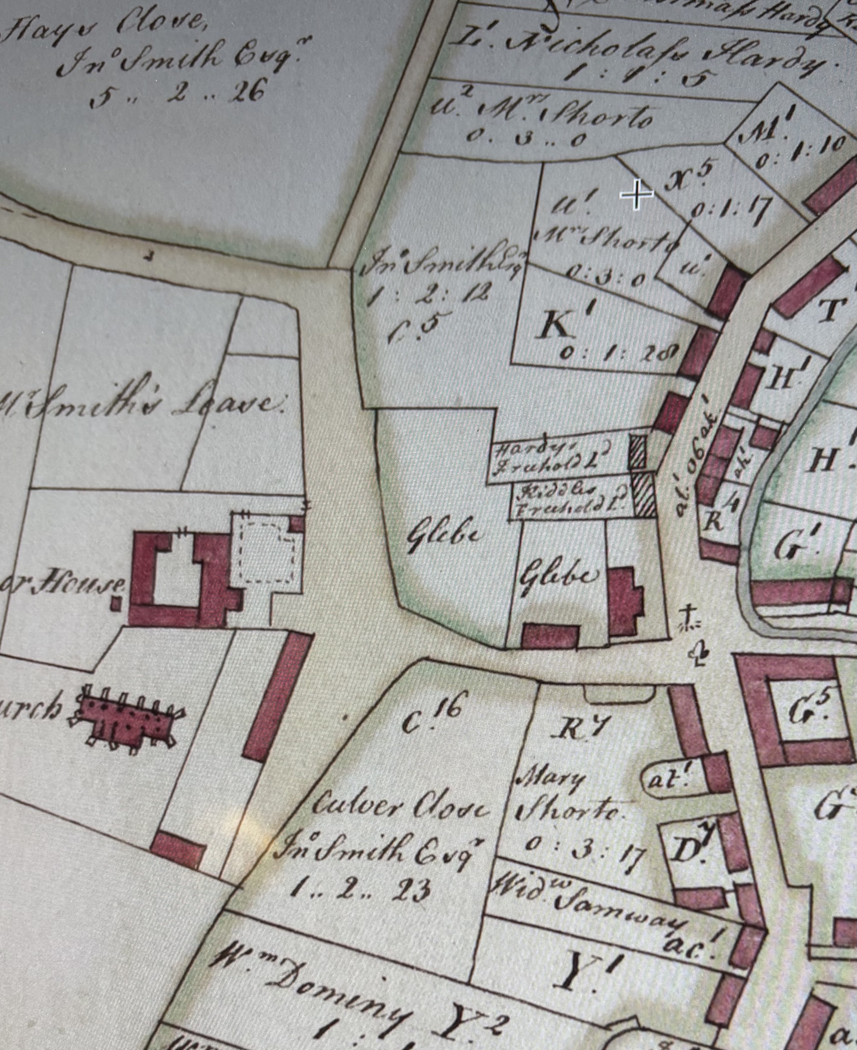 1767 plan showing the two halves of the freehold