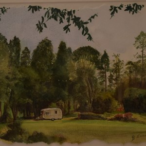 'Caravan' Watercolour by Beryl Evans