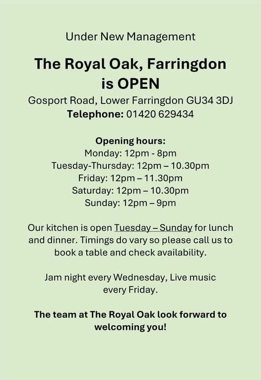 Farringdon Parish Council Hampshire The Royal Oak