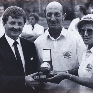 1987 National Mixed Pairs Champions. Terry and Pat James.