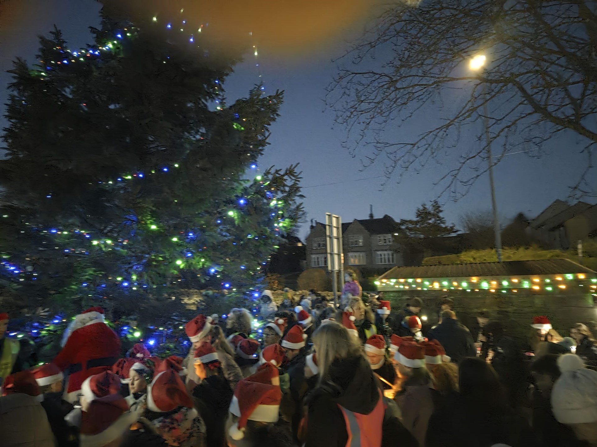 Village Christmas lights switch on event