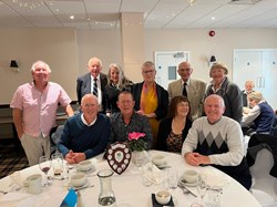 Rydale & District Vets Luncheon - Receiving the shield for our promotion up two Division 1