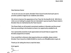 Brandon Town Council Flower bed Sponsorship