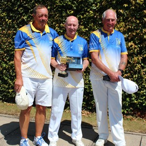 David parker, Andrew Harvey & Clive Todd Senior Triples Winners 2018