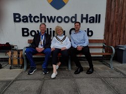 Club President Ian Connaughton, the Mayor and James McNulty, Contract Manager Everyone Active