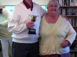 Gordon with Sylvia after winning the Quorn Trophy 2015