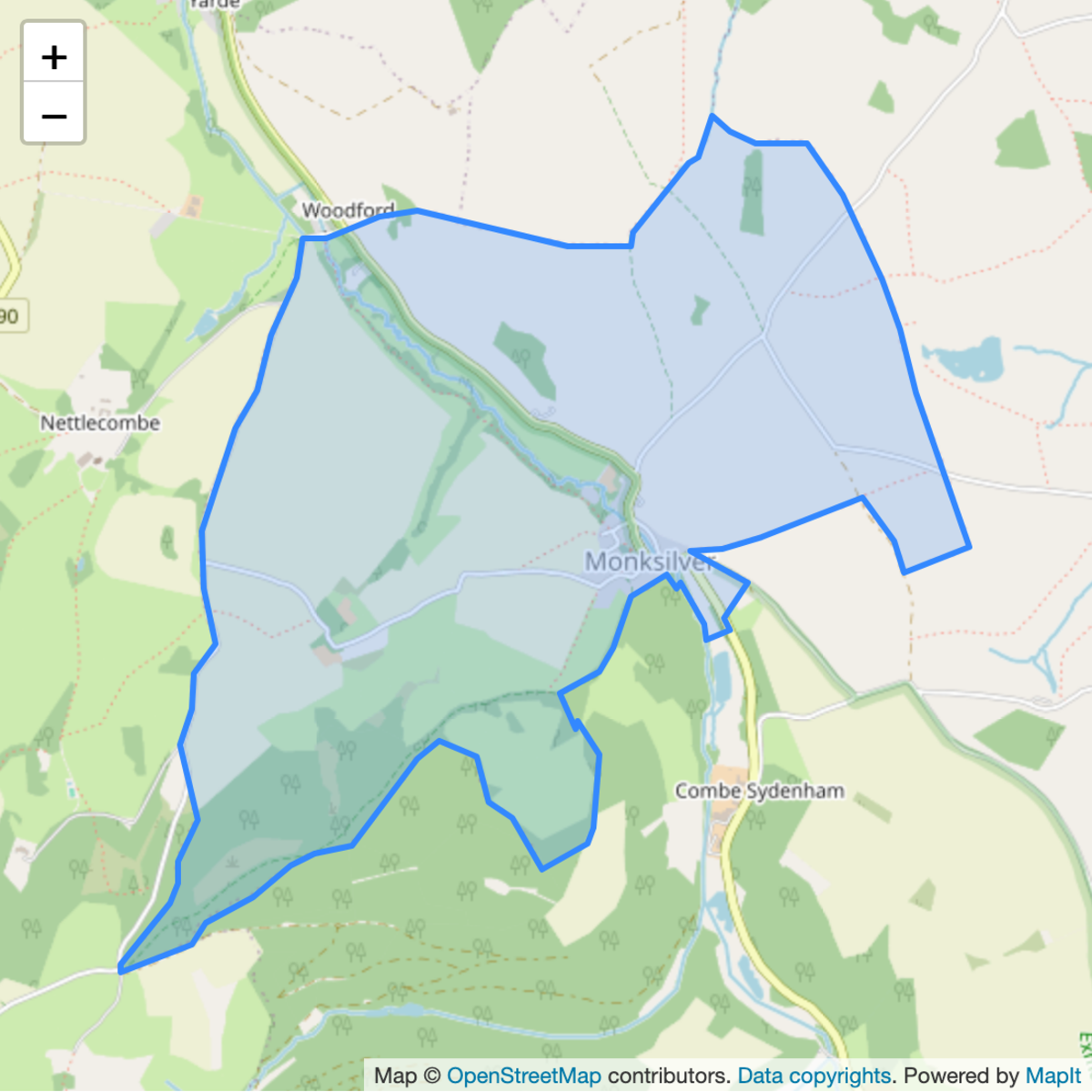 Monksilver Boundary Map