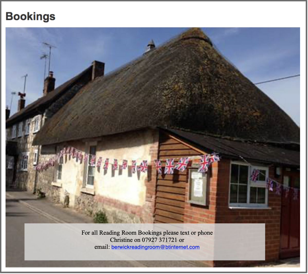 Berwick St James Parish Reading Room