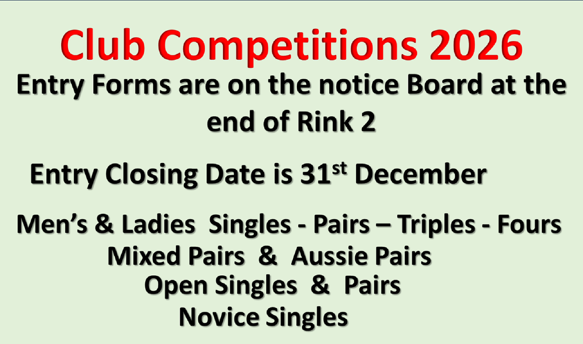 Loddon Vale Indoor Bowling Club Competitions