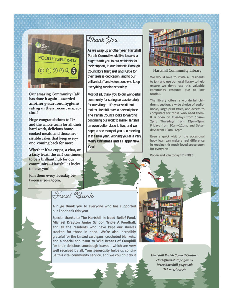 Hartshill Parish Council Community News