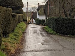 Horseshoe Lane, Ibthorpe, January 2021.  Credit: Kate Walbyoff