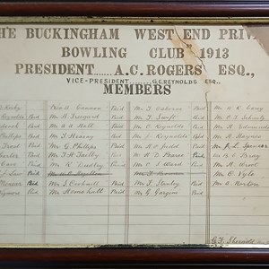 1913 Members of Buckingham West End Private Bowling Club