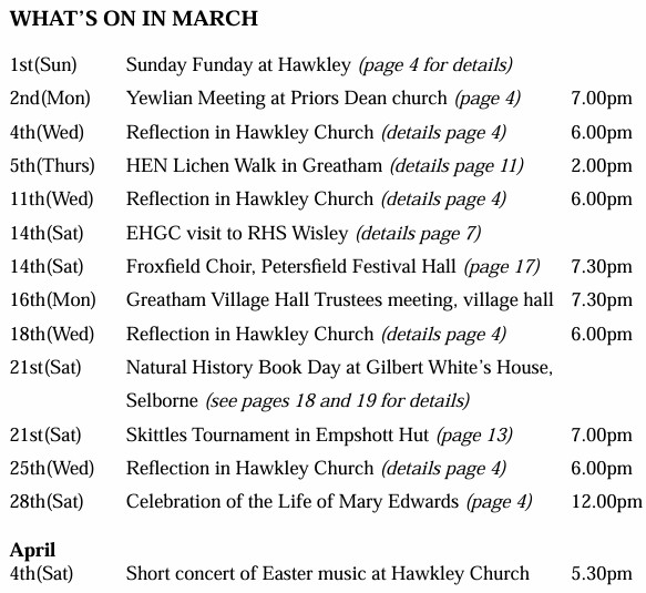 Hawkley Parish Village Magazine