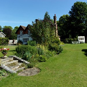 Garden house steps