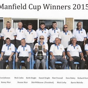 2015. Manfield Cup Winners. Thrapston Bowls Club.
