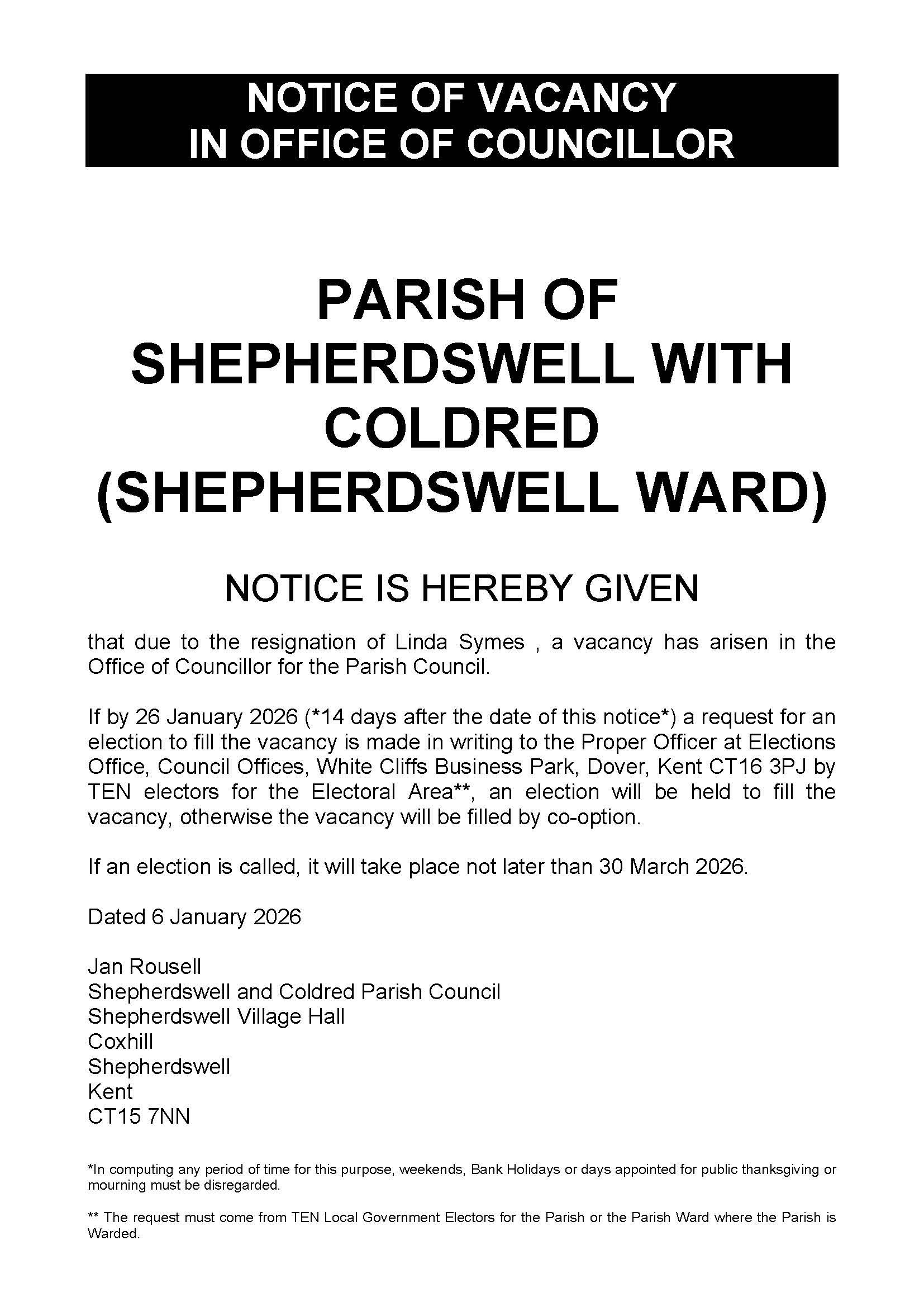 Shepherdswell with Coldred Parish Council Home
