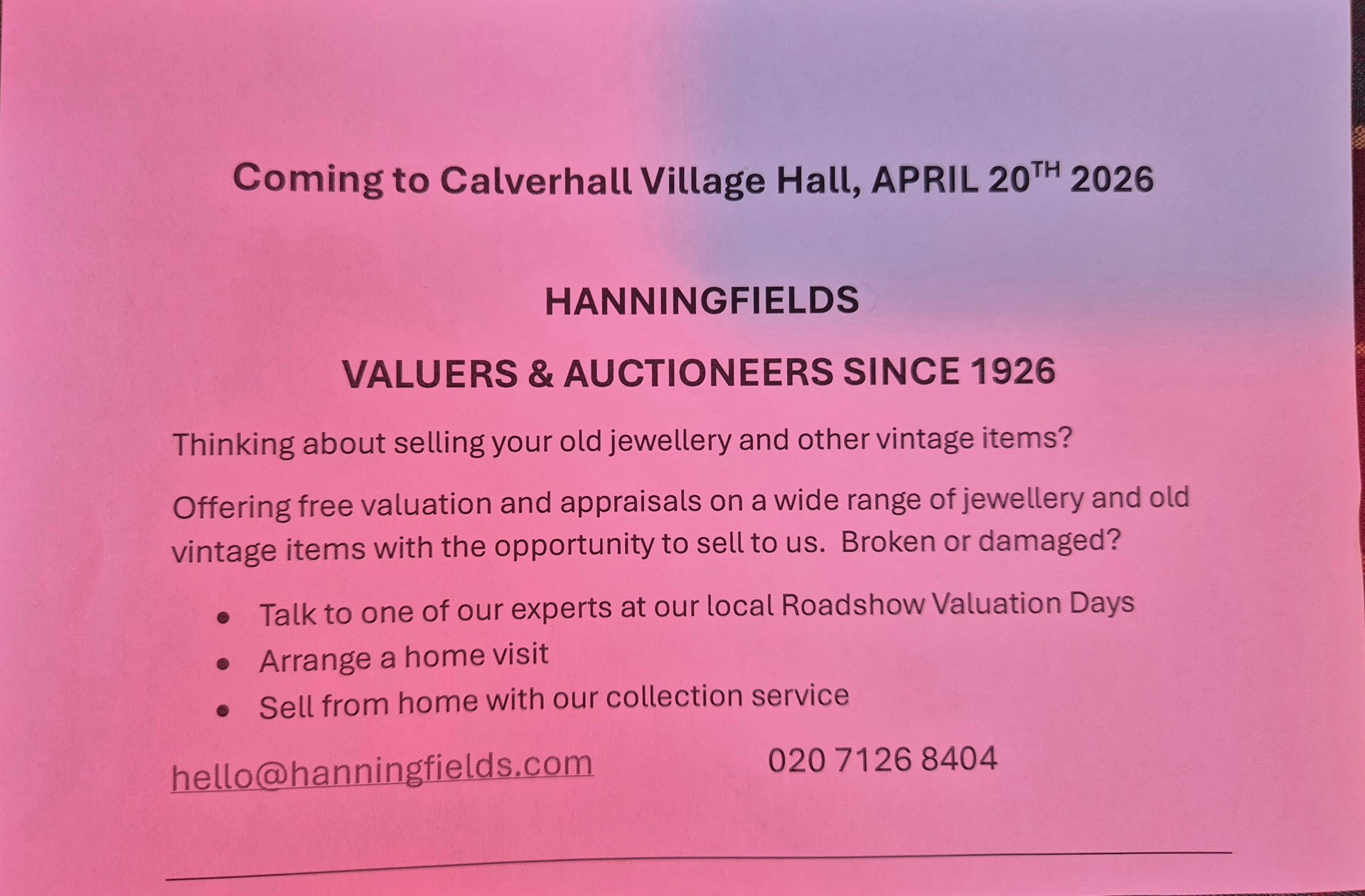 Ightfield Parish Council April